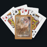 Funny Angled Chicken Head Foto Spielkarten<br><div class="desc">Diese Spielkarten verfügen über ein nahes Foto eines kantierten Kopfhühners. Wählen Sie aus verschiedenen Kartenspielstilen. Personalisieren oder entfernen Sie den Vorlagentext oder bearbeiten Sie ihn mithilfe des Entwurfstools,  um eine gewünschte Schriftgröße und -farbe für den Schriftart auszuwählen.</div>