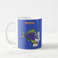 Funny angler Fisch Cartoon Kaffee Tasse
