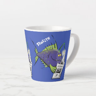 Funny angler fish cartoon milchtasse