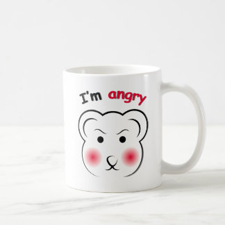 Funny Angry Bear Face Tasse - Minimalistisches Süß