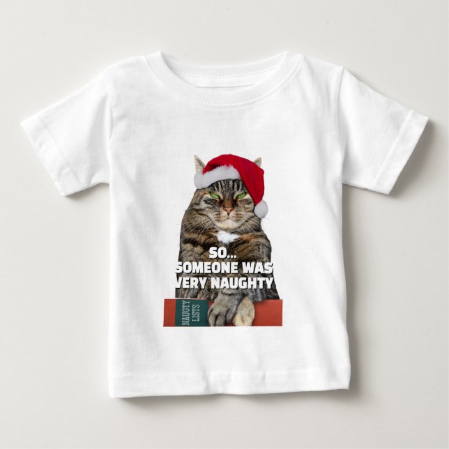 Funny angry cat Christmas T-Shirt (Vorderseite)