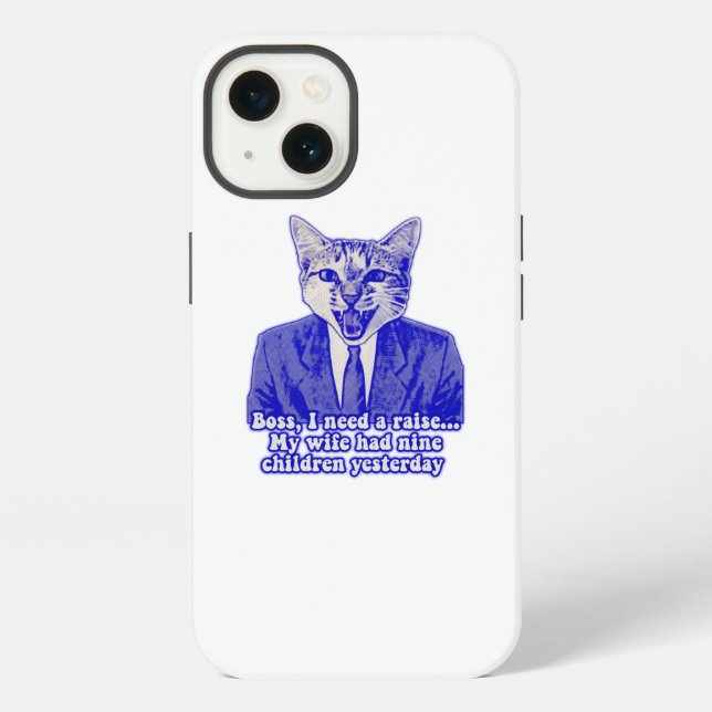 Funny angry cat meme for kitty lovers iPhone hülle (Rückseite)