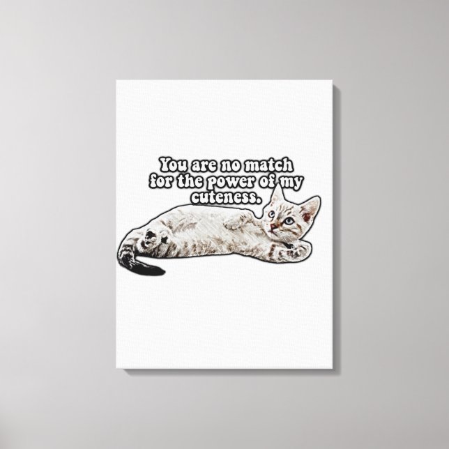 Funny angry Cat Meme für Kätzchenbesitzer und Lieb Leinwanddruck (Vorderseite)
