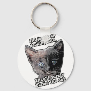 Funny angry Cat Meme für Katzenbesitzer und Liebha Schlüsselanhänger