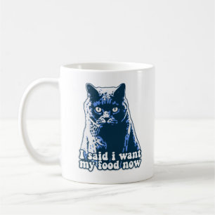 Funny angry cat meme für Katzenmenschen und Besitz Kaffeetasse