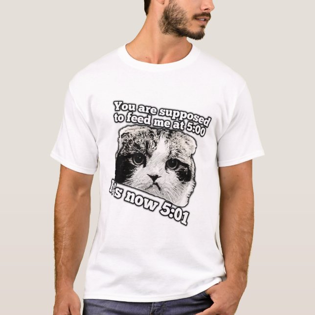 Funny angry cat meme für kitty besitzer T-Shirt (Vorderseite)