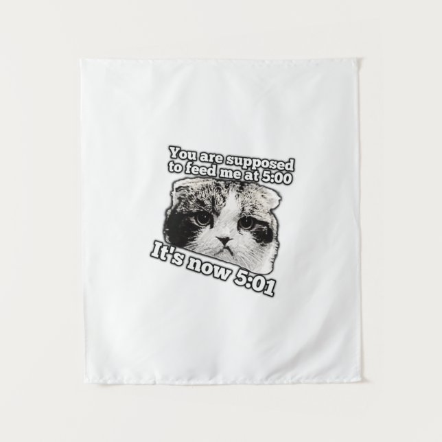 Funny angry cat meme für kitty besitzer wandteppich (Vorderseite)