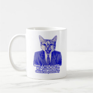 Funny angry cat meme für kitty Liebhaber Kaffeetasse