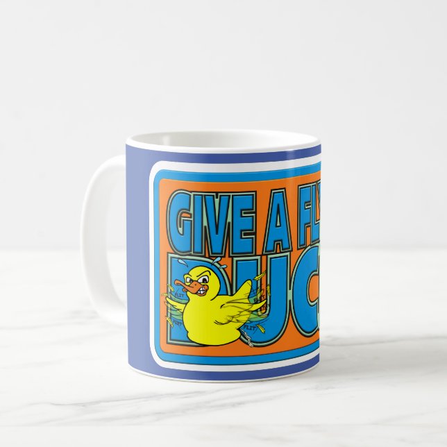 FUNNY ANGRY DUCK 4X4 DUCKING DESIGN KAFFEETASSE (Vorderseite Links)