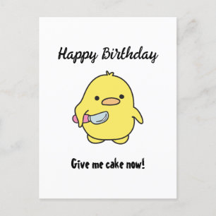Funny Angry Duck Birthday Feiertagspostkarte