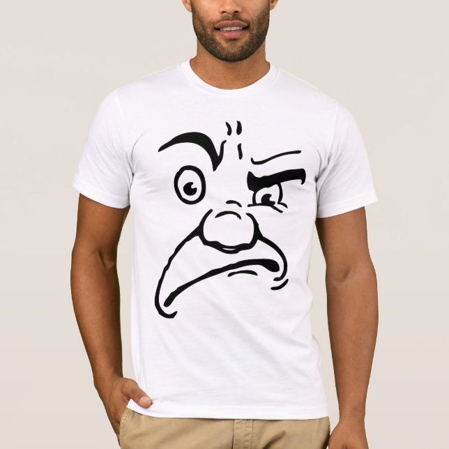 FUNNY ANGRY FACE T - SHIRT (Vorderseite)