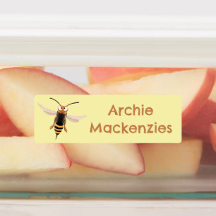 Funny angry Hornet Wespe Cartoon personalisiert Etiketten