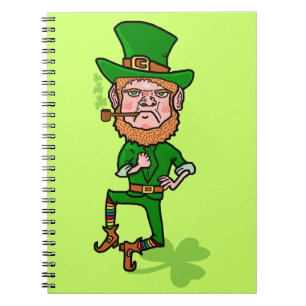 Funny Angry Lucky Irish Leprechaun Notizblock
