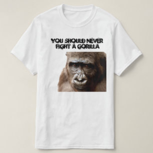 Funny Angry Macho Gorilla Humore Affe T - Shirt