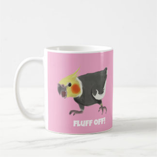 Funny Angry Normal Grey Cockatiel Fluff Off Kaffeetasse