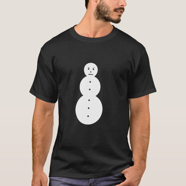 Funny Angry Snowman The Jeezy Snowman T-Shirt (Vorderseite)
