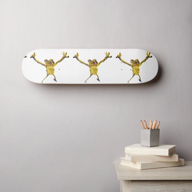 Funny Animal Art Frogs Skateboard (Wandkunst (Horz))