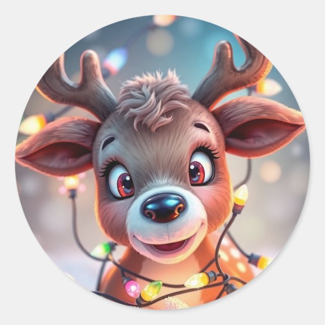 Funny animal art – perfect gift for animal lovers  runder aufkleber (Vorderseite)