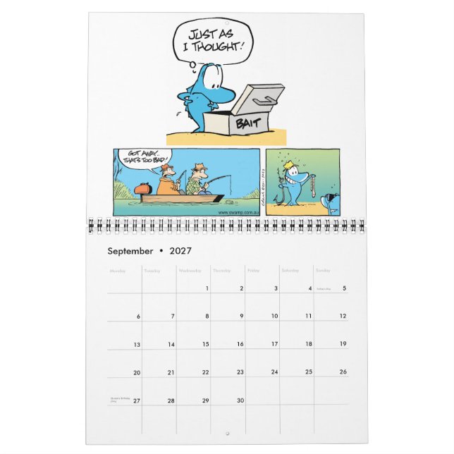 Funny Animal Cartoon Calendar Kalender (Sep 2027)