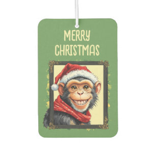 Funny Animal Christmas Favorites - Affe 2 Autolufterfrischer