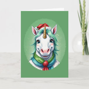 Funny Animal Christmas Favorites - Einhorn 1 Karte