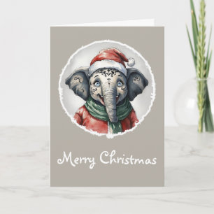 Funny Animal Christmas Favorites - Elephant 2 Karte