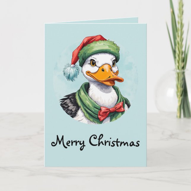 Funny Animal Christmas Favorites - Ente 2 Karte (Vorderseite)