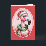 Funny Animal Christmas Favorites - Flamingo 1 Karte<br><div class="desc">Funny Animal Christmas design von EDDA Froehlich / EDDArt | Unsere Tiere Favoriten mit Santa Outfit bringen Freude und eine Idee für alle, die lustige Tiere, Weihnachtsgrüße auch für freie Spirituosen, Weihnachtsliebhaber, glückliche Menschen, Fans von Weihnachtsdekorationen. Dieses lustige Weihnachtsdesign ist auffallend und könnte auf fröhliche Weise Aufmerksamkeit erlangen. Zeigen Sie...</div>