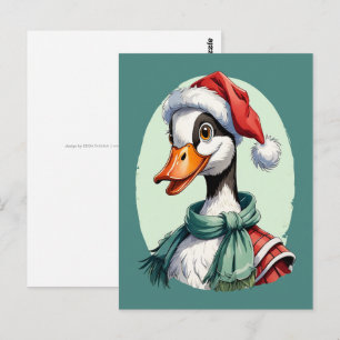 Funny Animal Christmas Favorites - Gänse 3 Postkarte