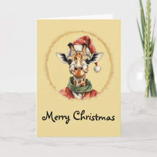 Funny Animal Christmas Favorites - Giraffe 1 Karte