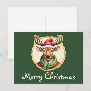 Funny Animal Christmas Favorites - Hirsch 2 Postkarte