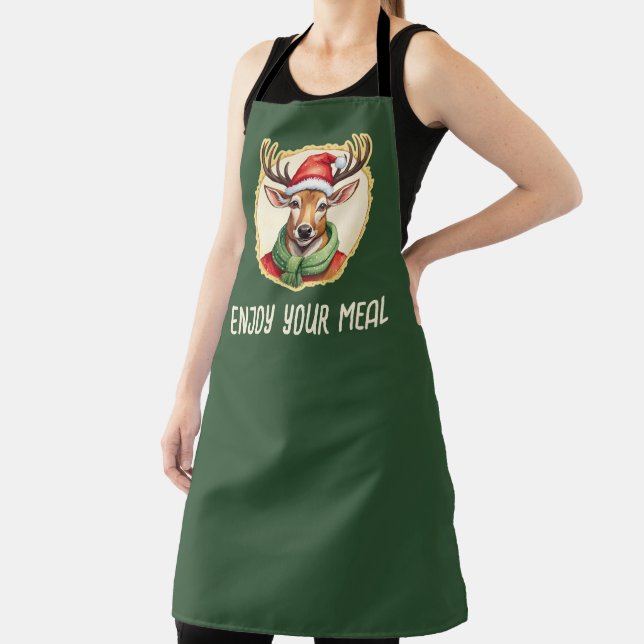 Funny Animal Christmas Favorites - Hirsch 2 Schürze (InSitu)