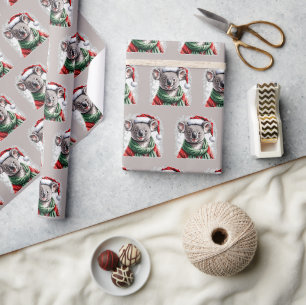 Funny Animal Christmas Favorites - Koala 1 Geschenkpapier