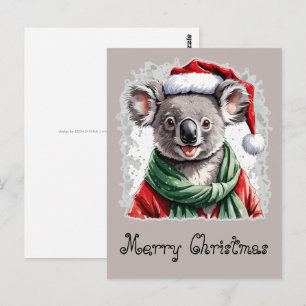 Funny Animal Christmas Favorites - Koala 1 Postkarte