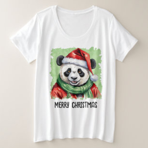 Funny Animal Christmas Favorites - Panda 1 Große Größe T-Shirt