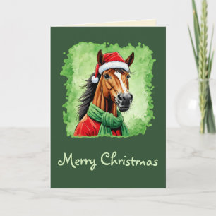 Funny Animal Christmas Favorites - Pferd 6 Karte