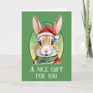 Funny Animal Christmas Favorites - Rabbit 5 Karte