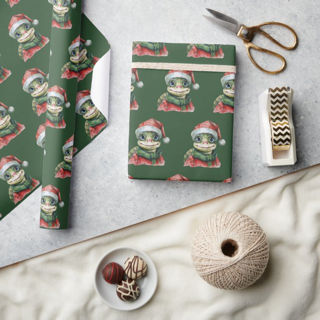 Funny Animal Christmas Favorites - Schildkröte 2 Geschenkpapier (Kunsthandwerk)
