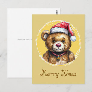 Funny Animal Christmas Favorites - Teddy Bär 1 Postkarte