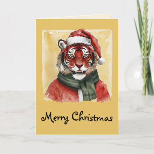 Funny Animal Christmas Favorites - Tiger 1 Karte