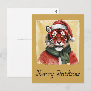 Funny Animal Christmas Favorites - Tiger 1 Postkarte