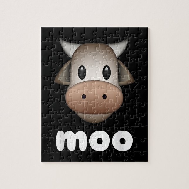 Funny Animal Cow Idea| Kuh Moo Lover Puzzle (Vertikal)