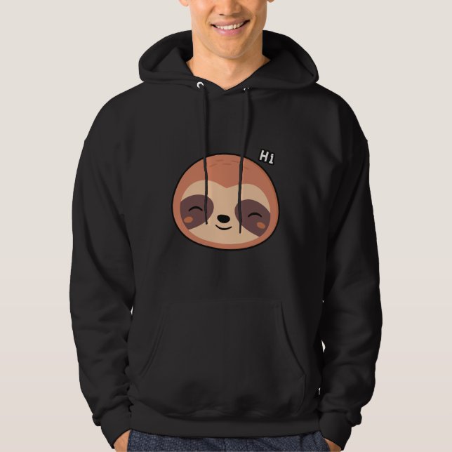 Funny Animal Faces Baby Sloth Pictures Hoodie (Vorderseite)