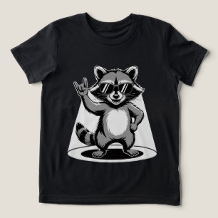 Funny Animal Gift   Cool Raccoon Rock Star Tri-Blend Shirt