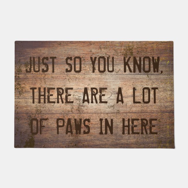 Funny Animal Hunde Katzen Sprichwort Holzkörner Fußmatte