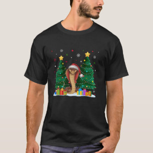 Funny Animal Lovers Schlange Weihnachtsmannmütze U T-Shirt