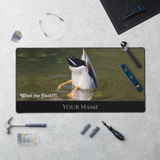 Funny Animal lustige Ente Tauchen Schwimmen Schreibtischunterlage (Arbeitsplatz)
