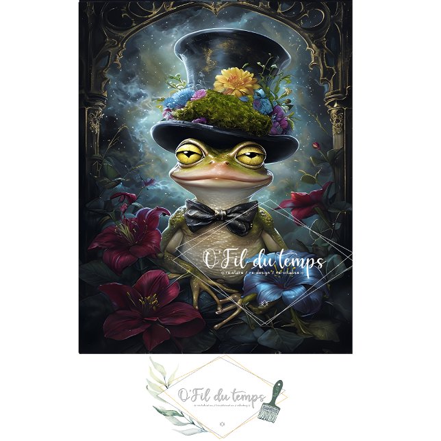 Funny Animal mit Hat Decoupage Papier. Seidenpapier (Von Creator hochgeladen)