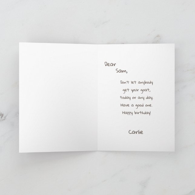 Funny Animal Niedlich Pet Spaß Cartoon Albern Joke Karte (Innenseite)