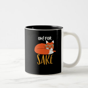Funny Animal Puff und Spaß Oh für Fox Sake Zweifarbige Tasse